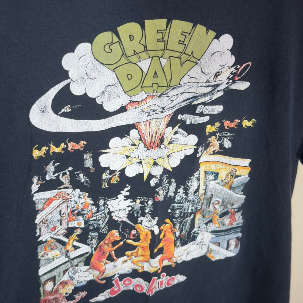 Green Day Dookie Album T Shirt Reprint Band Tee Mens Medium Rock Punk Music - Picture 2 of 7